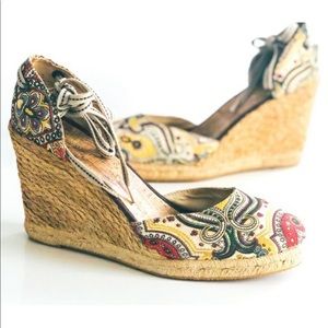 Tommy Hilfiger paisley ankle-strap espadrilles